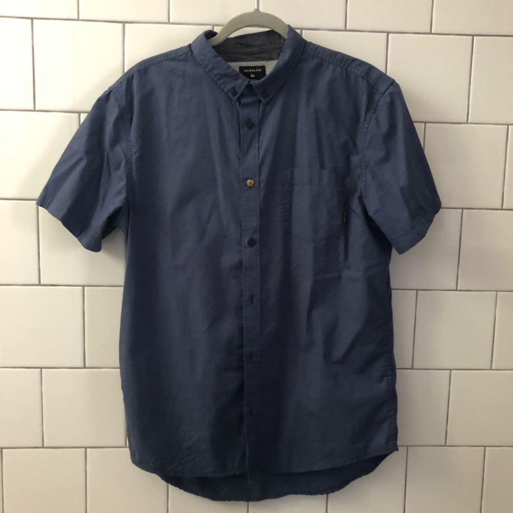 Slim fit navy blue Quicksilver shirt sz L